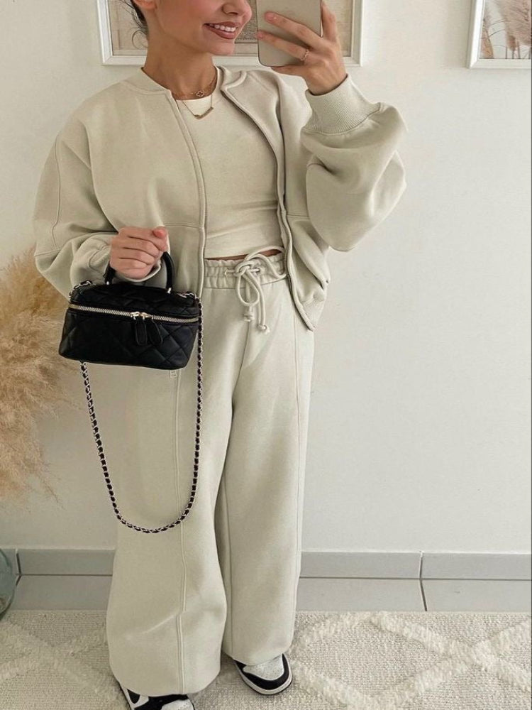 Marloes Women's Tracksuit Set – Soft Cotton Blend, Comfortable Jogging Suit