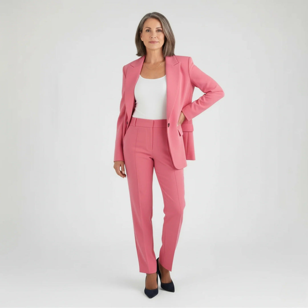 Women’s Elegant Tailored Blazer Trousers Set Stylish