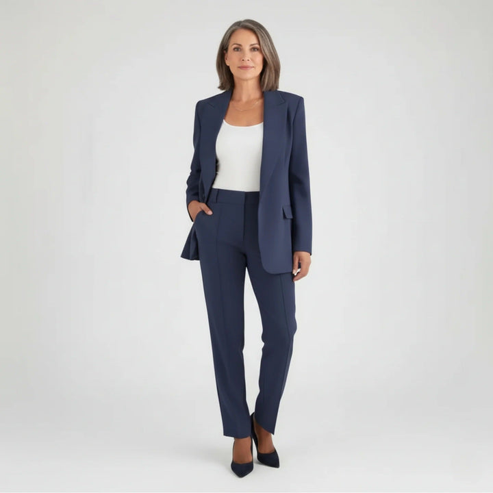 Women’s Elegant Tailored Blazer Trousers Set Stylish