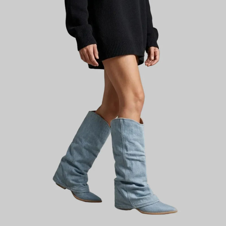 Women Stylish Knee High Boots Slouch Casual Lightweight